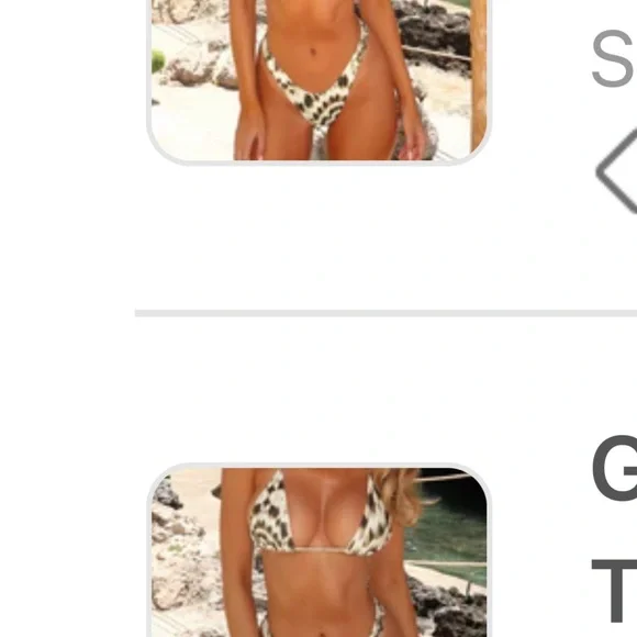 White Fox Boutique Leopard Print Triangle Bikini Set - Picture 3 of 4